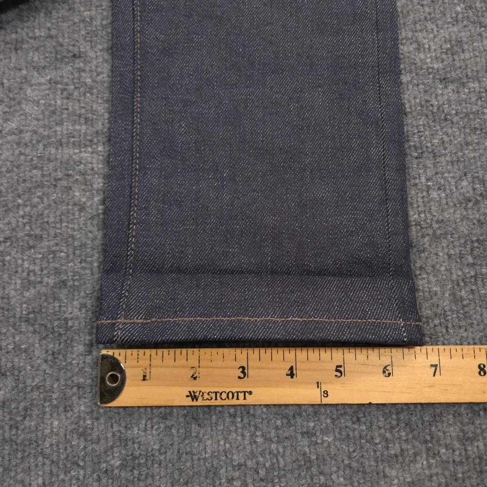Uniqlo Jeans Mens 29X34 Blue Stretch Selvedge Slim Straight Kaihara Japan Denim